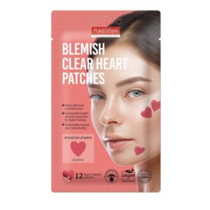 PARCHES ANTI-ACNÉ EN FORMA DE CORAZONES HIDROCOLIODE (12pzs)
